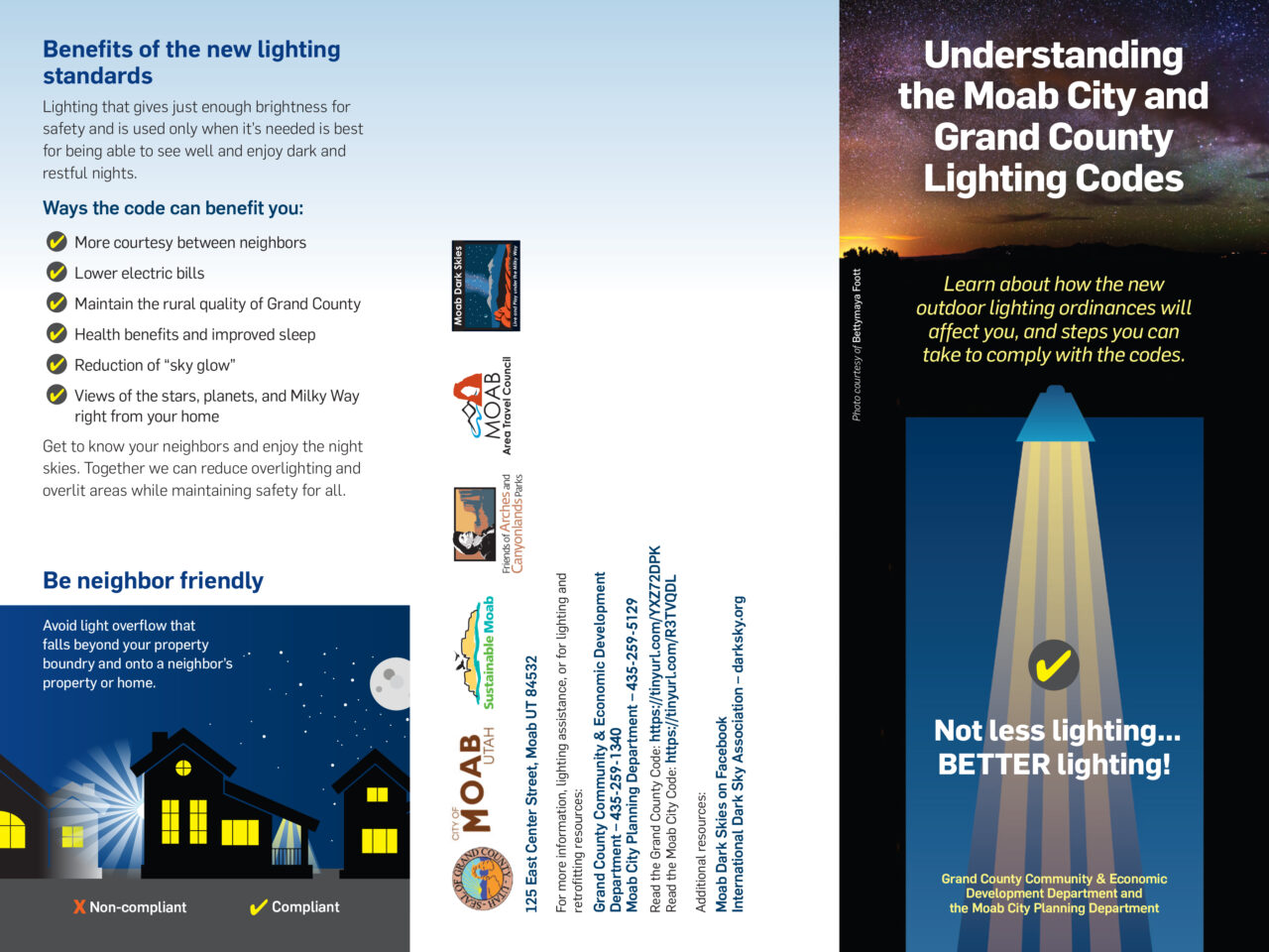 Outdoor Lighting Standards Moab Dark Skies